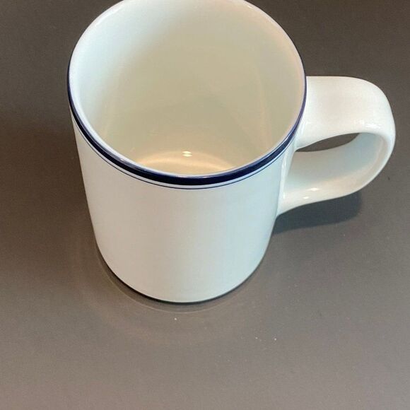 1986-2019 Dansk Concerto White And Allegro Blue Bands Coffee Mug - Picture 2 of 4